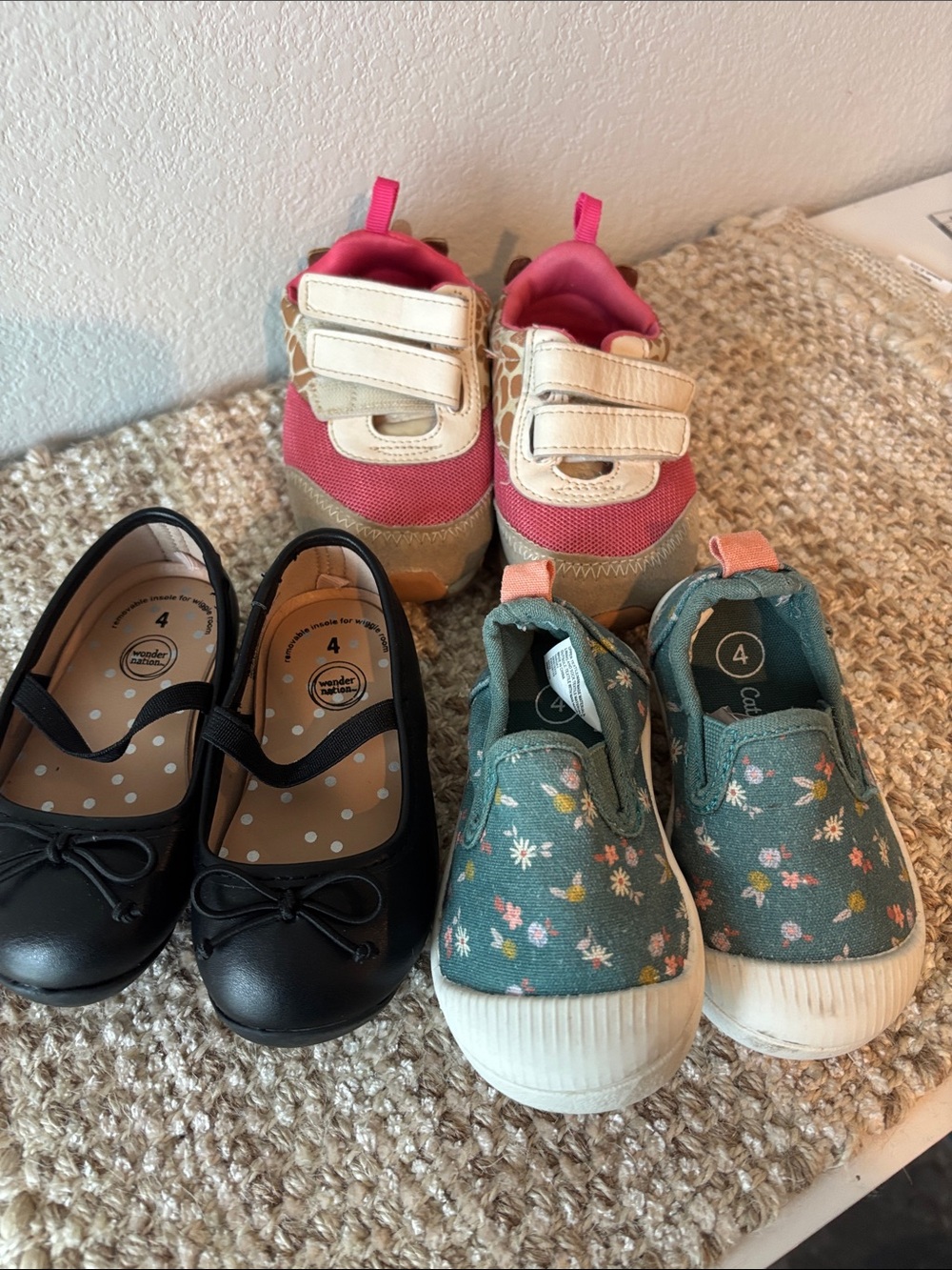 LOT of 3 Size 4 Toddler shoes